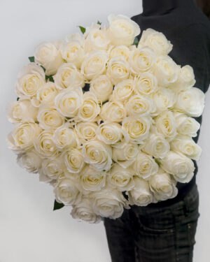 Buket od 51 bele ekvadorske ruže